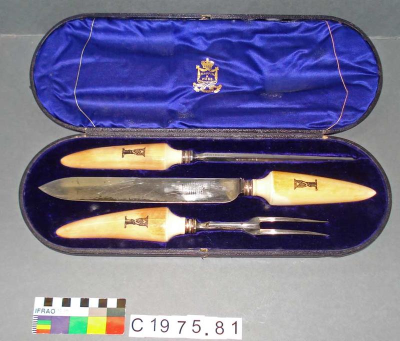 Meatcarving Set Silver Canterbury Museum