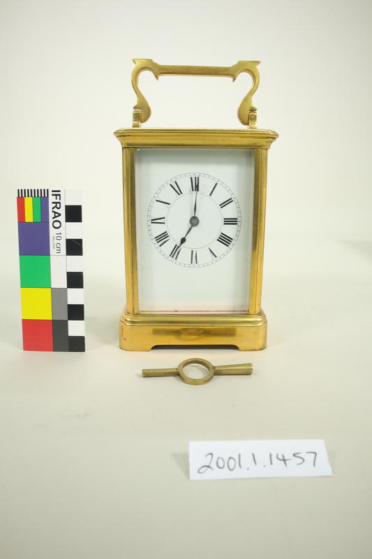 Carriage clock with key Canterbury Museum
