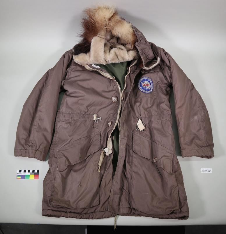 USN outer jacket with wolverine fur trim Canterbury Museum