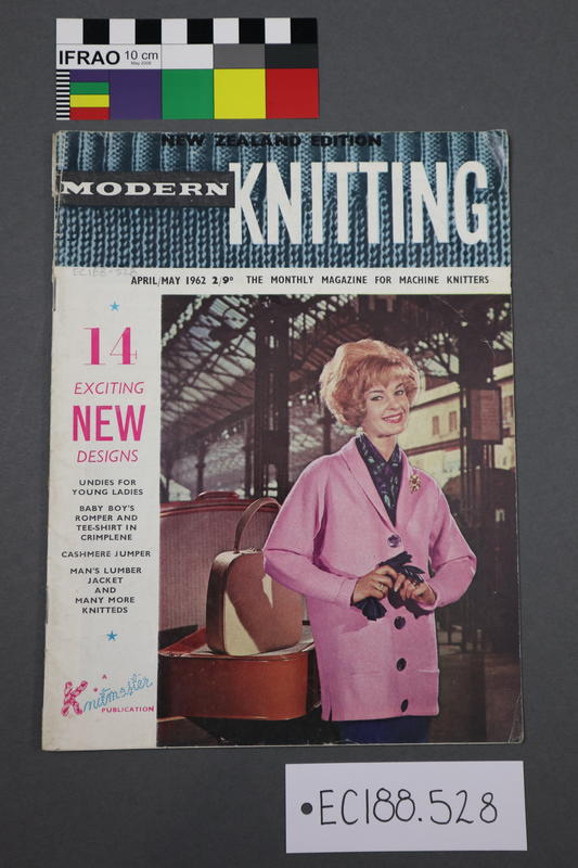 magazine, knitting pattern Canterbury Museum