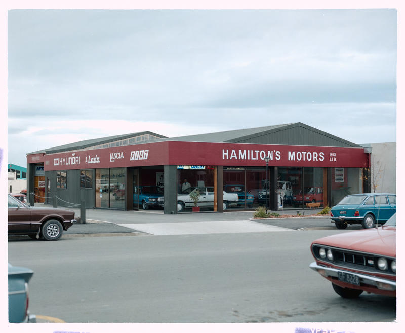 Negative Hamilton's Motors Building Exterior Canterbury Museum
