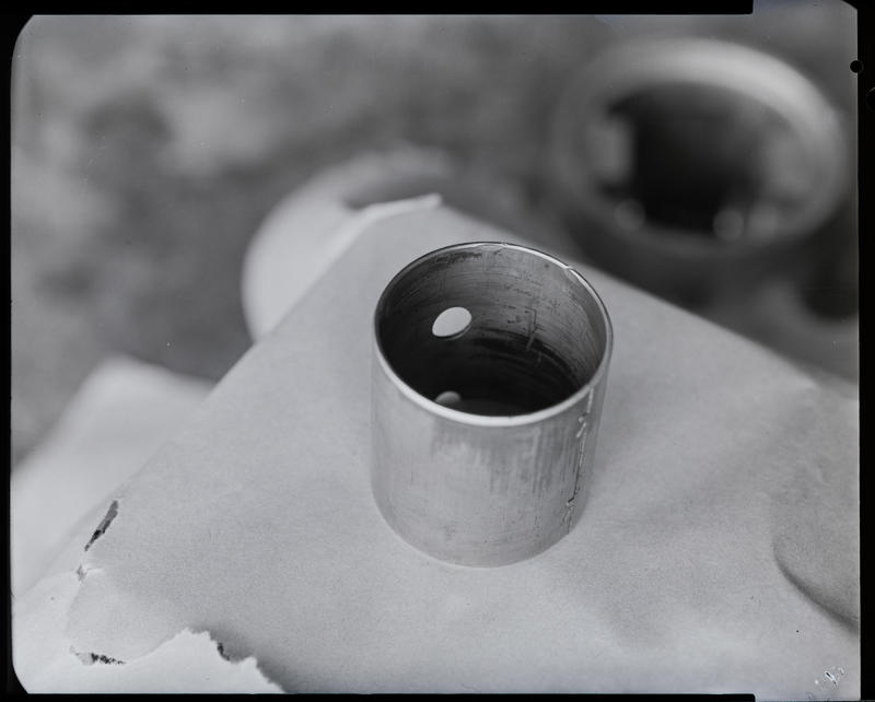 Film negative Damaged cylinder sleeve Canterbury Museum