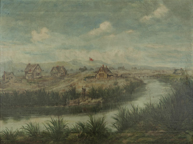 Painting Christchurch NZ 1852 Canterbury Museum