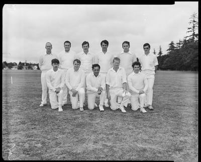 Film negative: Burnham, inter-district cricket teams, group of eleven