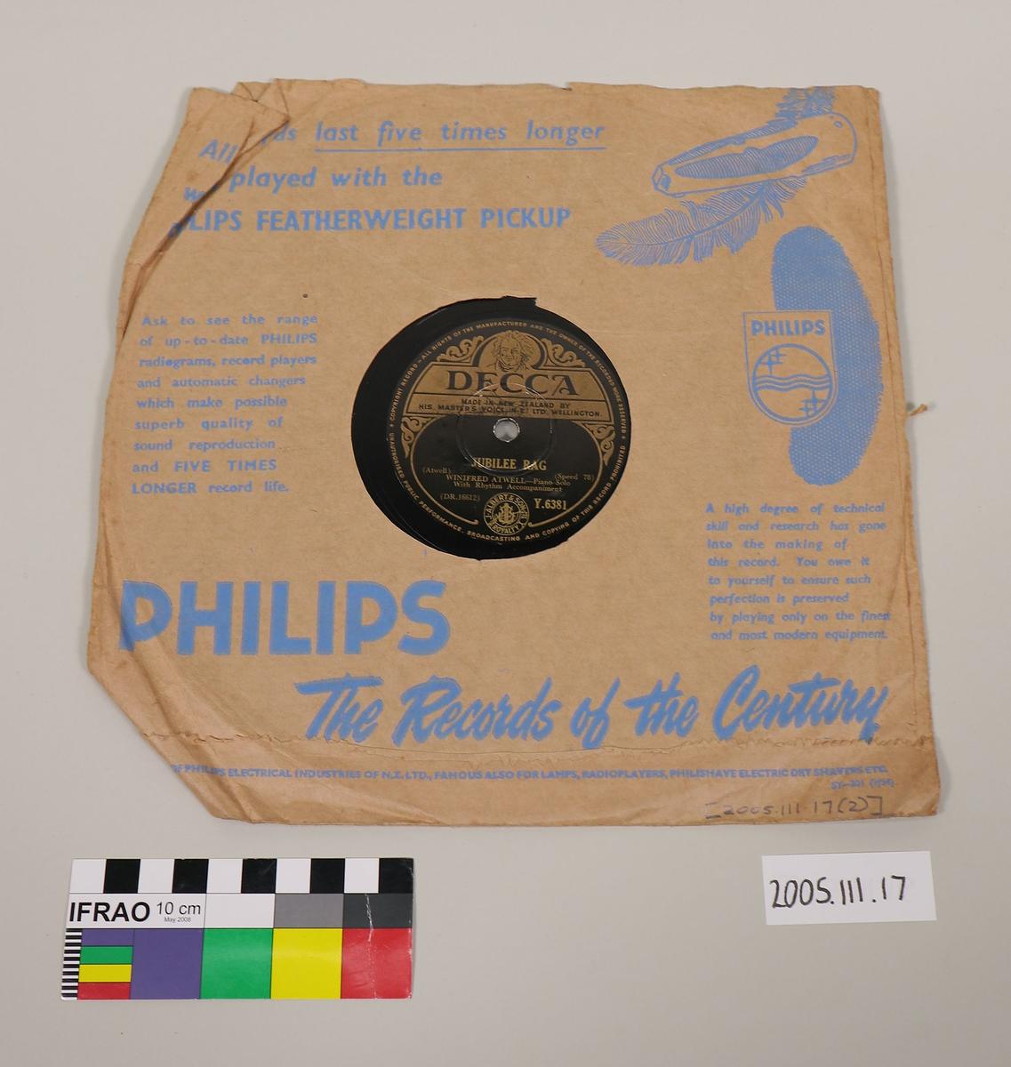 Decca Record with Sleeve Canterbury Museum