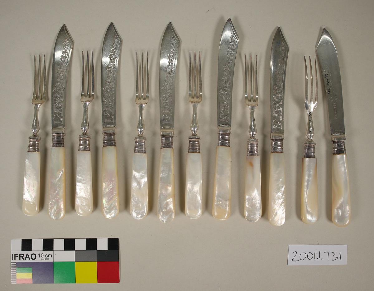 Fruit knives and forks Canterbury Museum