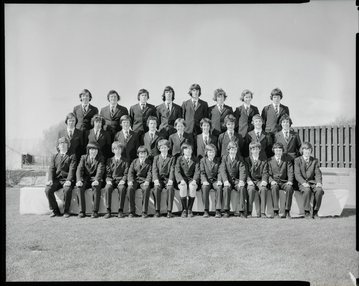 Film negative St Bedes College, group of twentyeight Canterbury Museum
