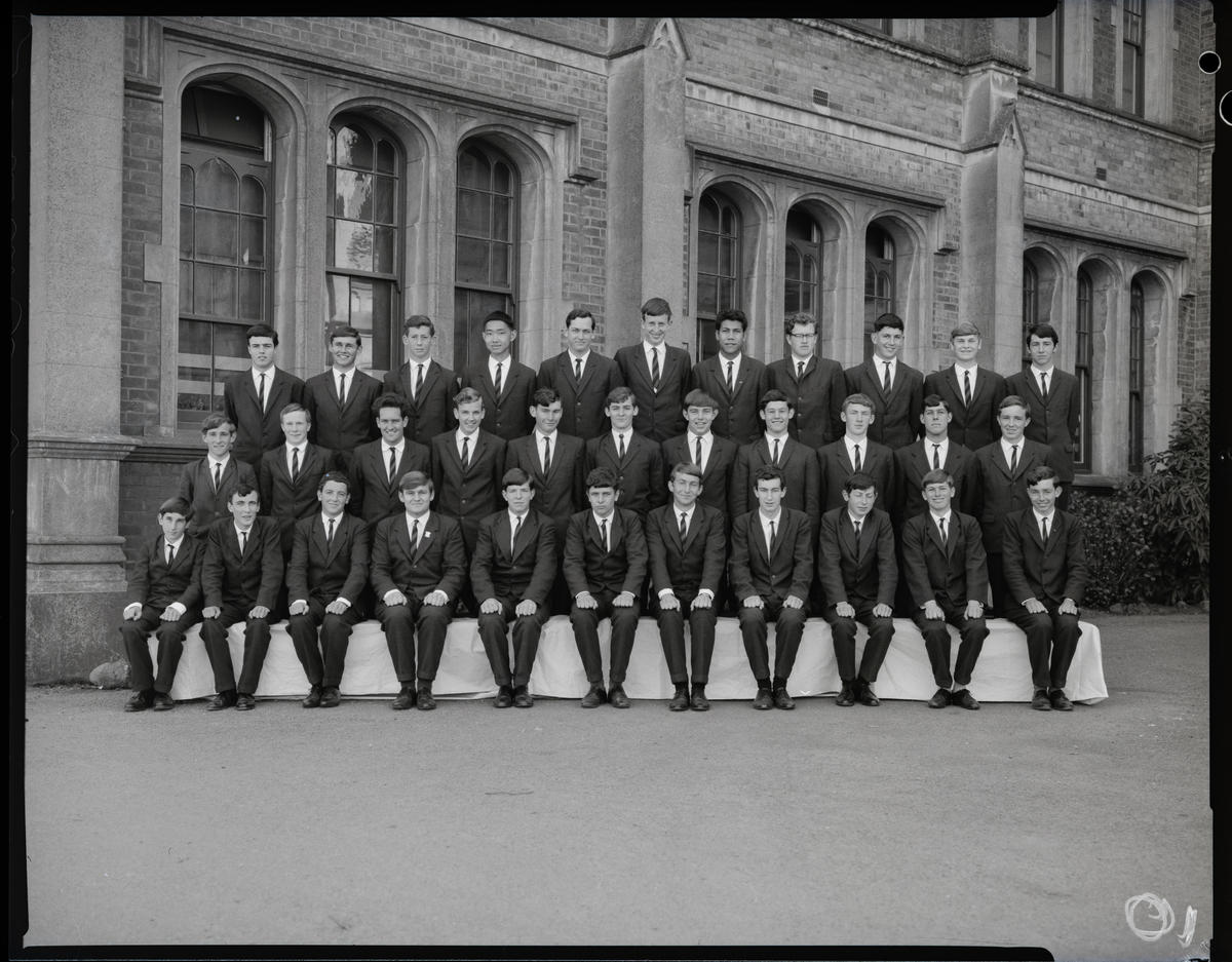 Film negative St Bedes College, class Canterbury Museum
