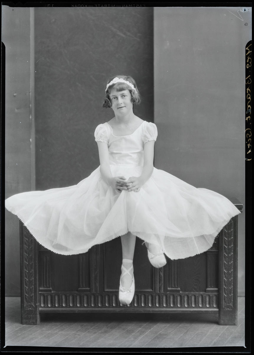 Film Negative Girl in dancing costume Canterbury Museum