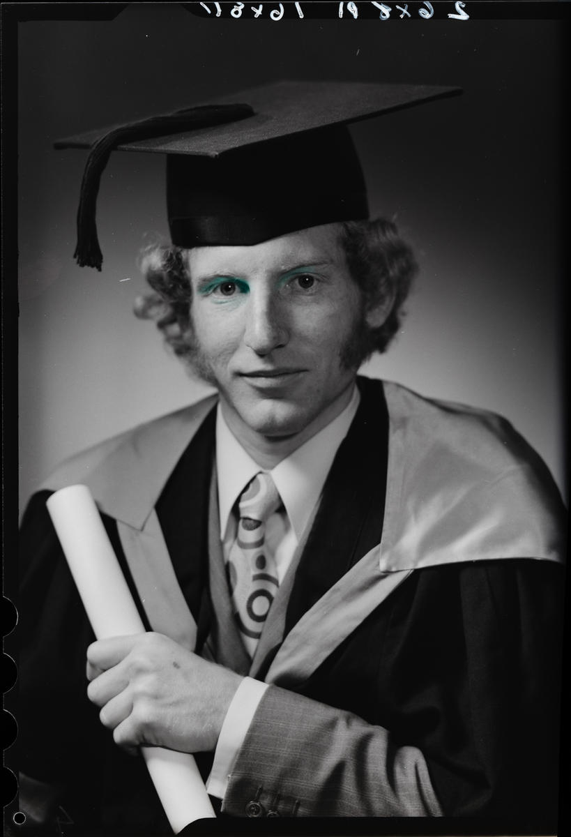 Film negative Mr J Paynter, graduate Canterbury Museum