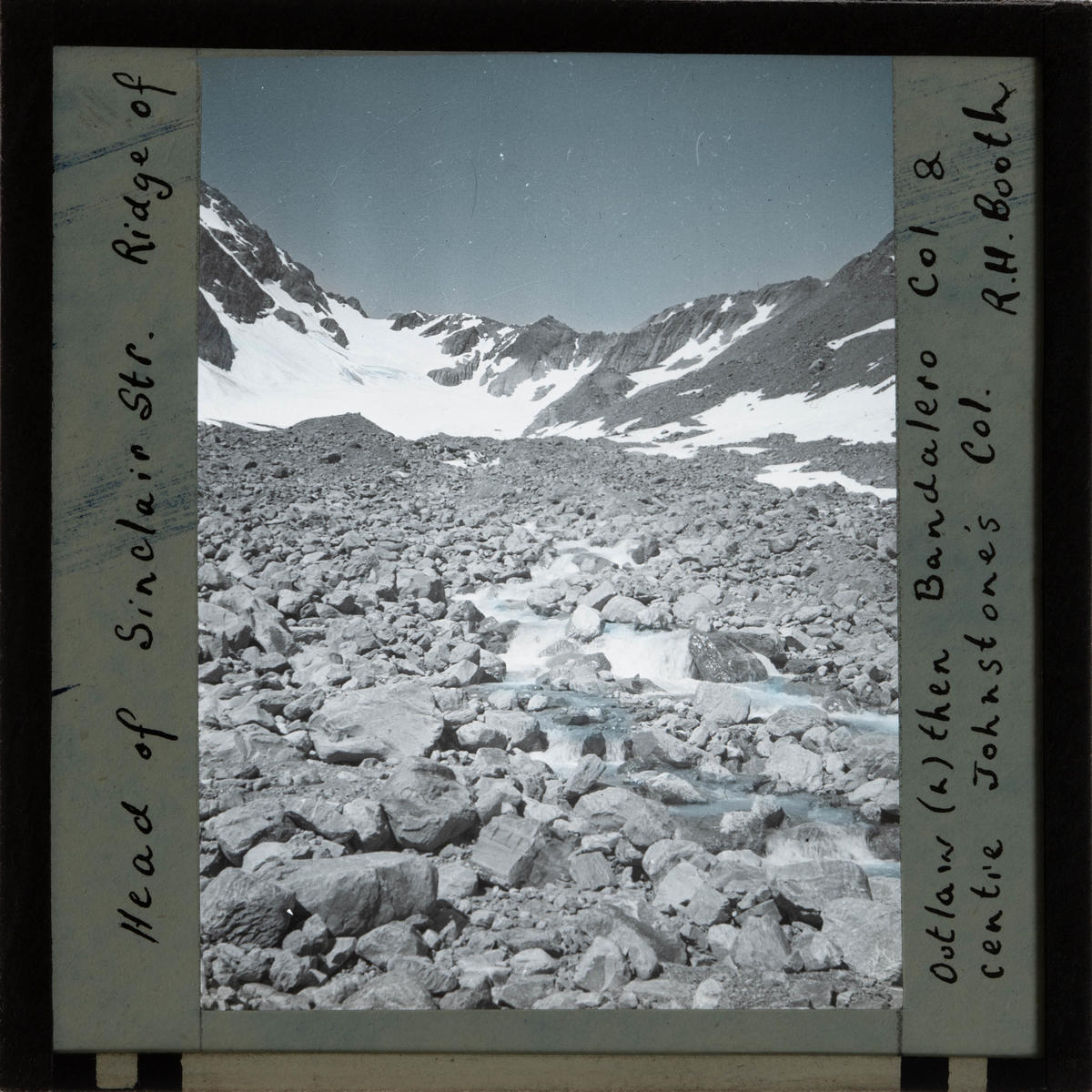 Lantern Slide: Head of Sinclair River - Canterbury Museum