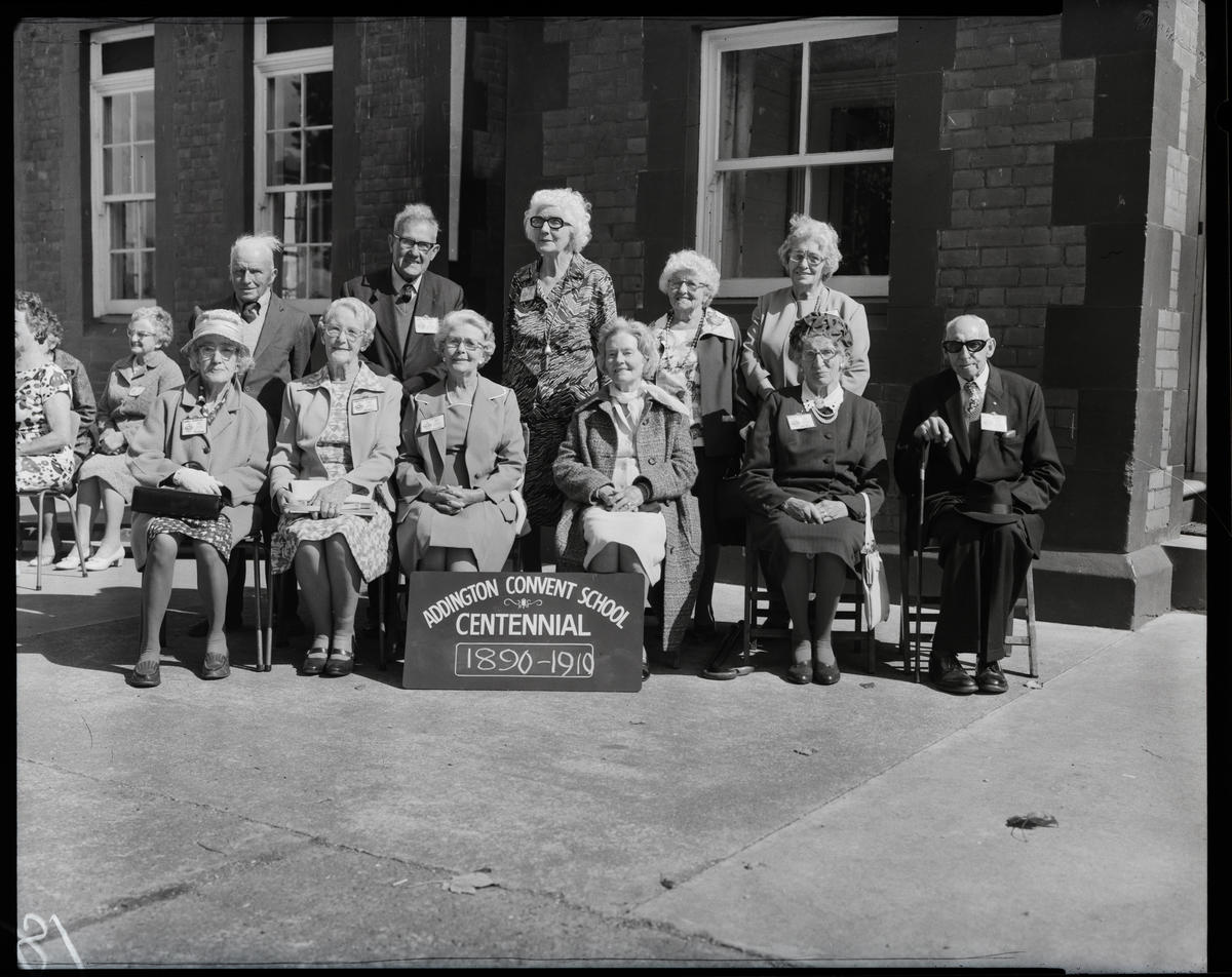 Film Negative Addington Convent School Centennial Jubilee 10 1910 Group Canterbury Museum