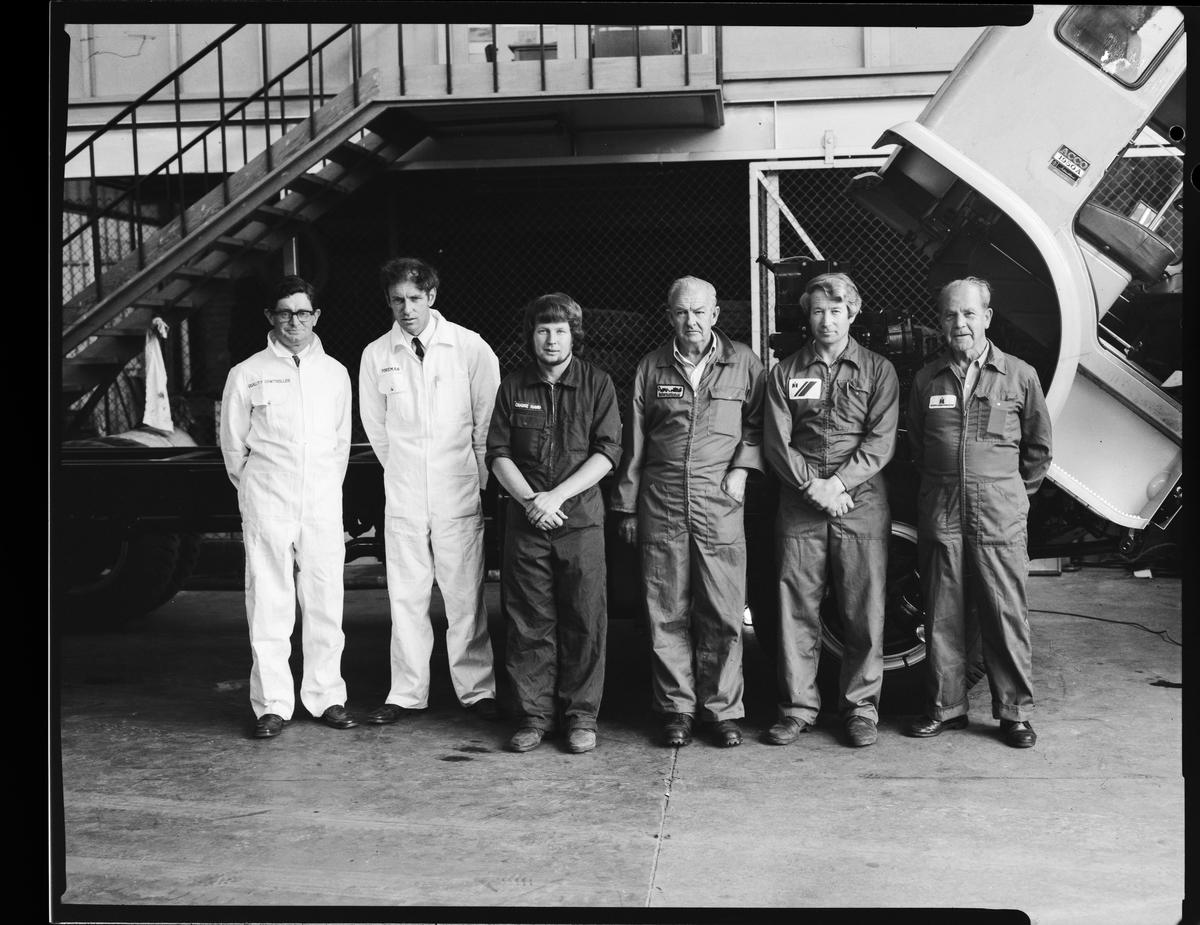 Film negative International Harvester Company men in overalls