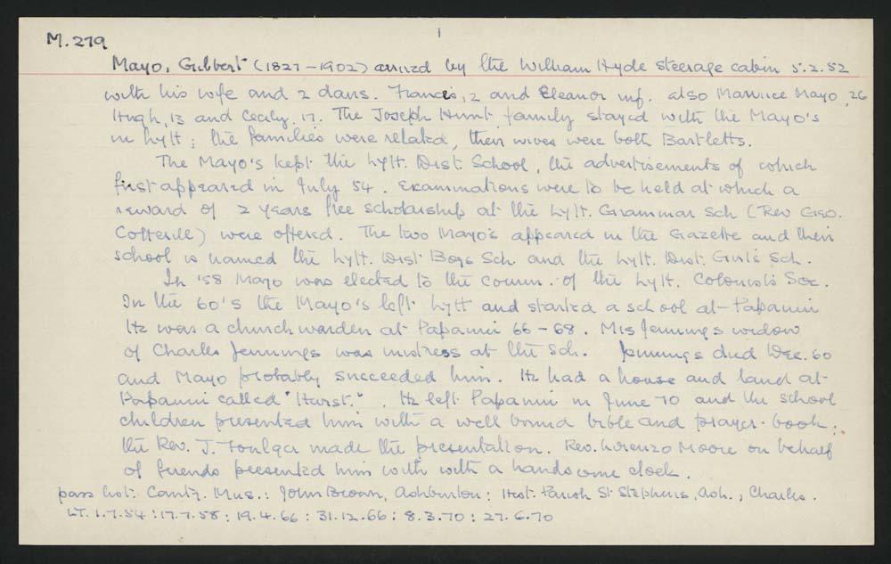 Macdonald Dictionary Record Gilbert Mayo Canterbury Museum