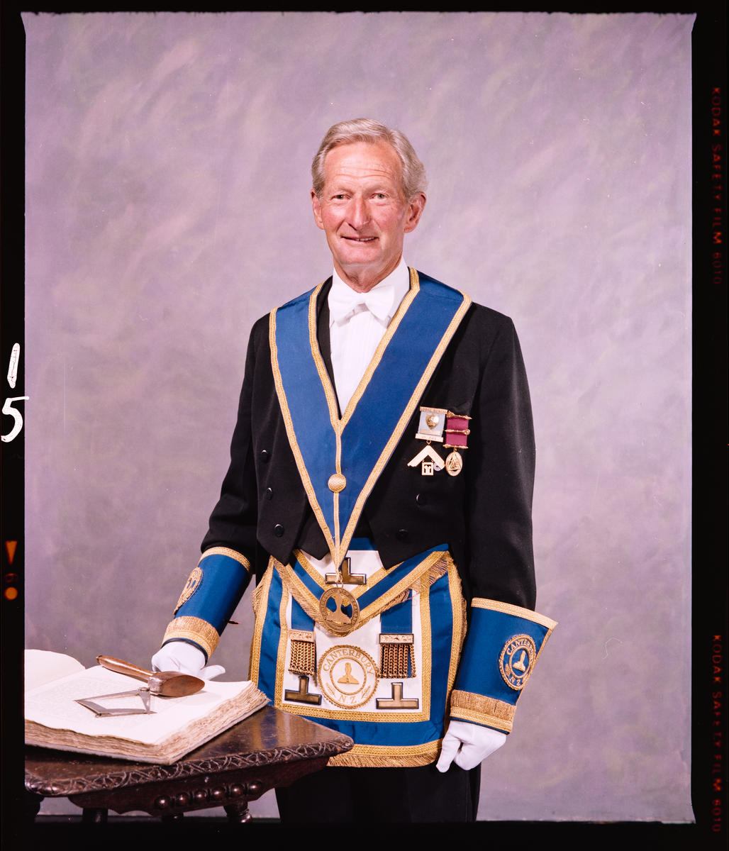 Negative Mr Arthur Stone Freemason Portrait Canterbury Museum