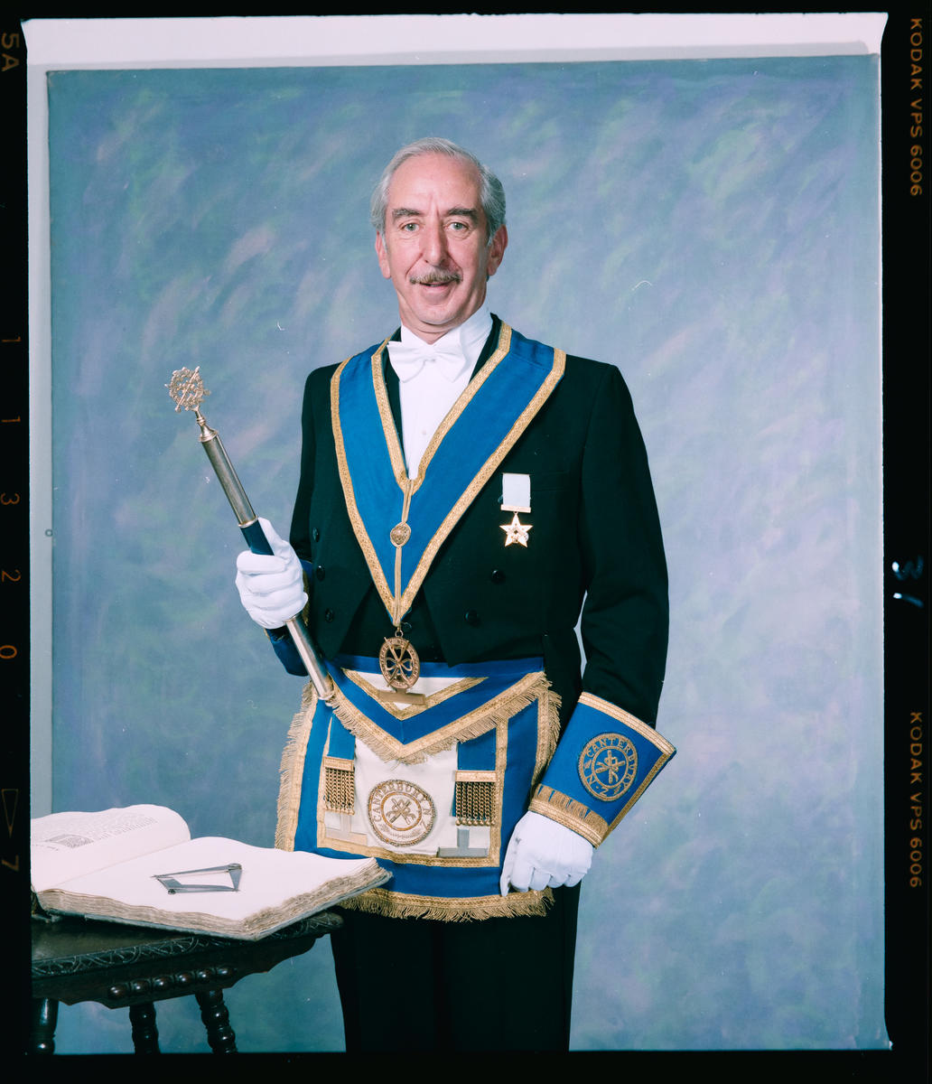 Negative Mr M. Drummond Freemason Portrait Canterbury Museum